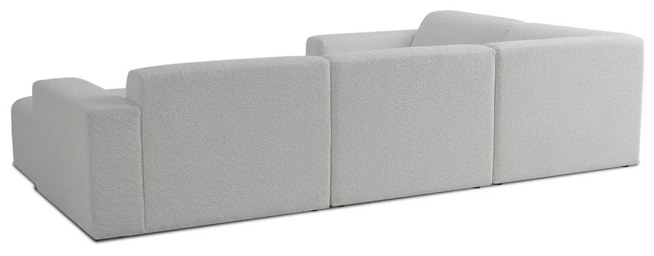 Divano angolare bianco in tessuto bouclé (a U) Roxy - Scandic