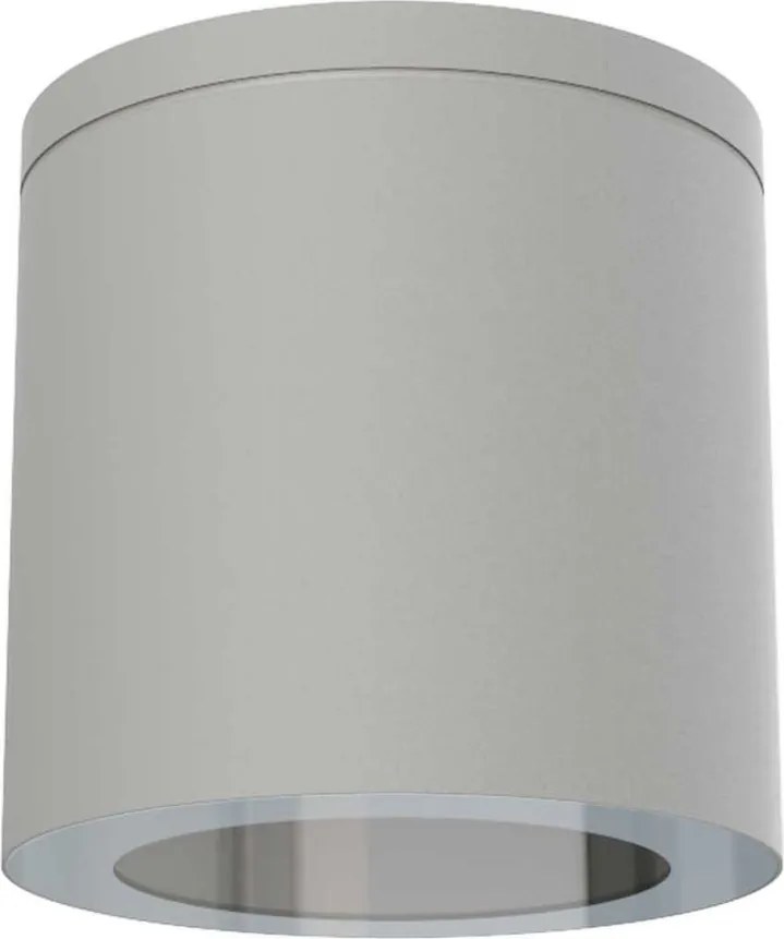 Applique da soffitto IP54 GU10 in Alluminio e Vetro - Grigia