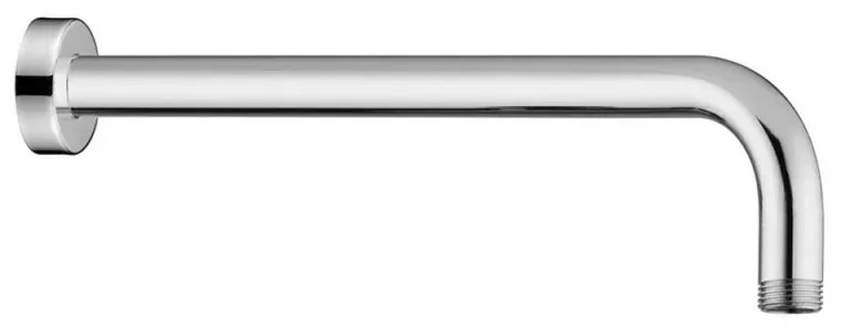 Set doccia cromo con braccio tondo 40cm + soffione 25 cm acciaio cromo