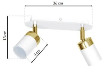 Faretto JOKER 2xGU10/25W/230V bianco/oro