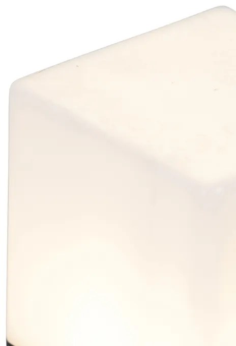 Lampada da esterno a stelo nera con opalino bianco 30 cm - Denmark