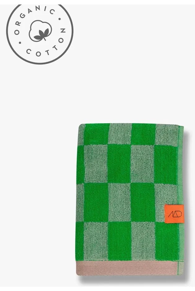Asciugamani verdi in cotone biologico in set da 2 40x55 cm Retro - Mette Ditmer Denmark