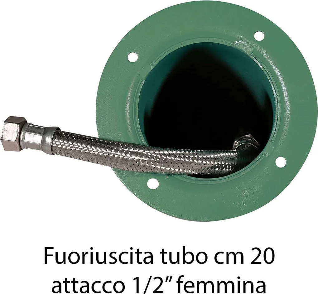 Fontana da Giardino con Doppio Rubinetto Belfer 42/ARRM Ruggine...
