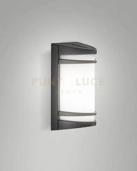 Pix applique grigio scuro da esterno 1 luce attacco e27 ip54