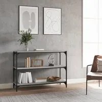 Libreria Grigio Sonoma 100x33x70,5 cm Legno Multistrato Acciaio cod mxl 24162