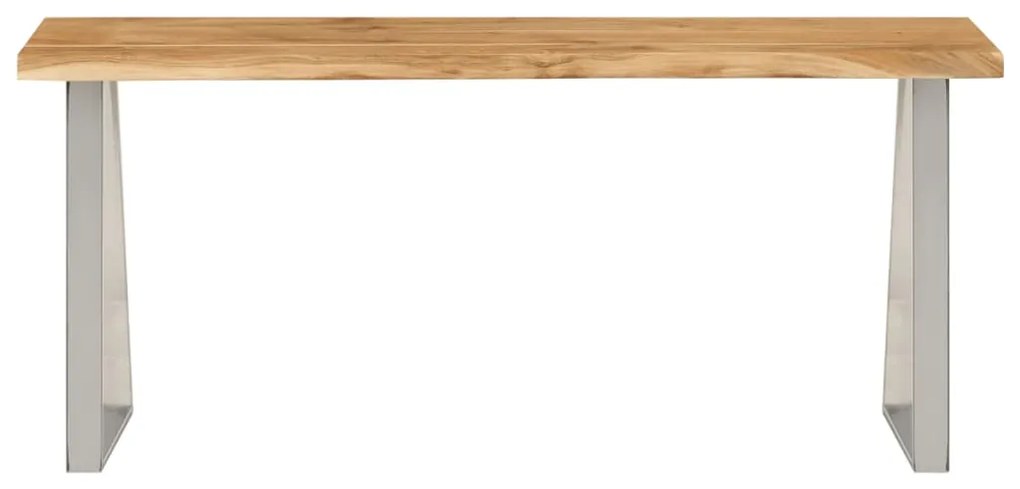 Panca con bordi vivi 105 cm in legno massello di acacia