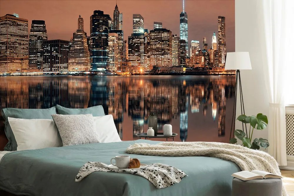 Carta da parati – Riflesso di Manhattan nell'acqua