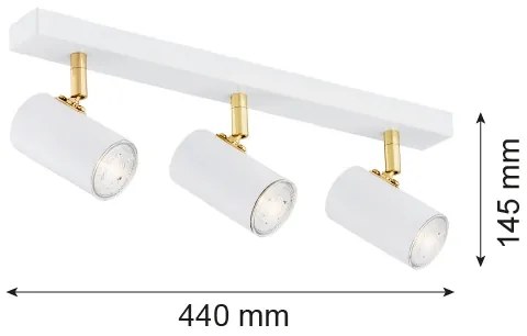 Argon 1475 - Faretto LAGOS 3xGU10/5W/230V bianco/dorato