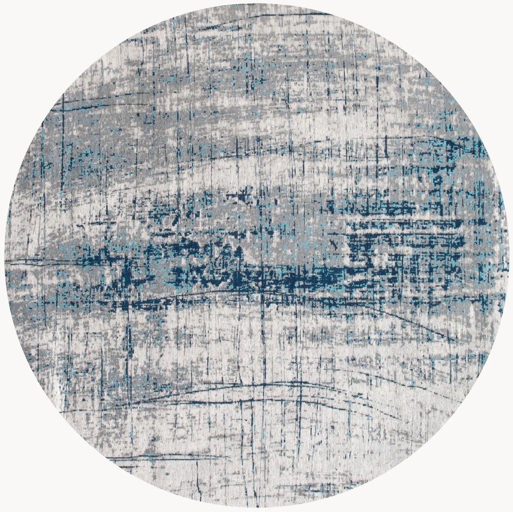 Tappeto rotondo jacquard lavabile da interno-esterno Griff