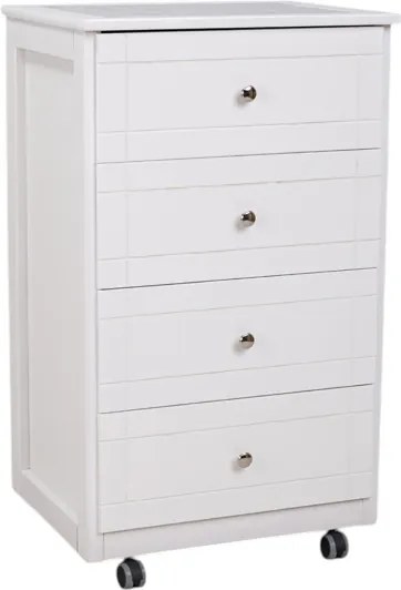 Carrello Cassettiera Giada con piano mattonelle in ceramica BIANCO