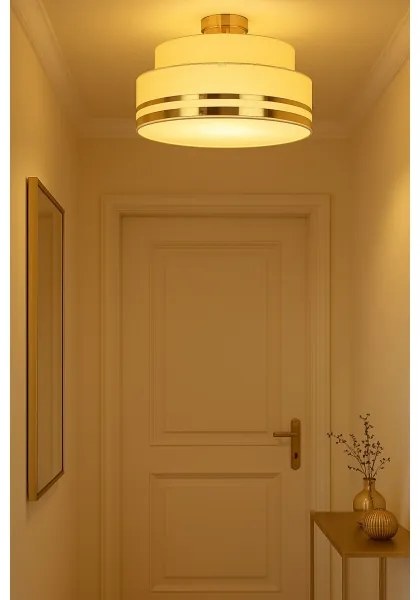 Plafoniera TAMI 1xE27/60W/230V beige/oro