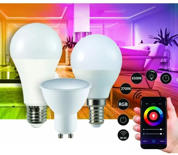 RGB Lampadina LED dimmerabile G45 E14/5,5W/230V 3000-6500K Wi-fi Tuya