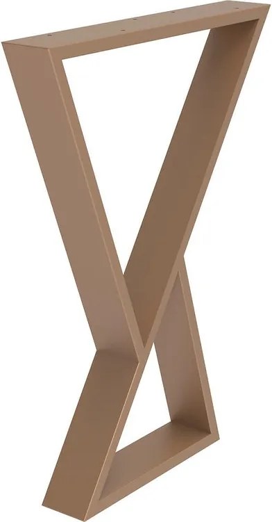Gamba per mobili STEELMI Federica in acciaio rame lucido L 58 x P 8 x H 71 cm