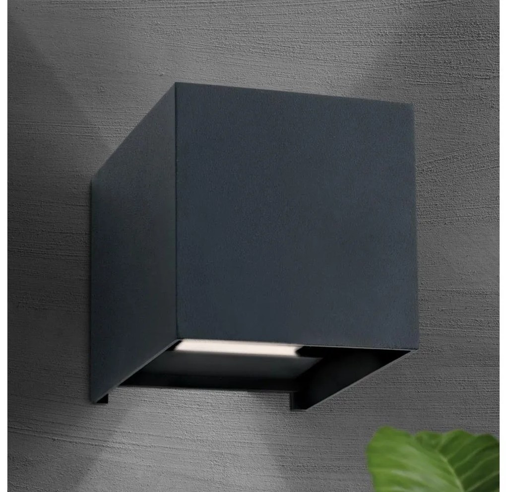 Orion AL 11-1192 - Lampada da parete esterna LED CUBE 2x3W 230V IP54 antr.