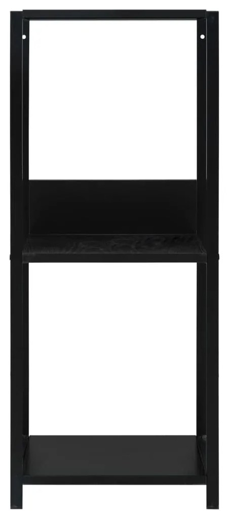 Scaffale libri piccolo dritto nero 33,5x39,6x79,7cm multistrato