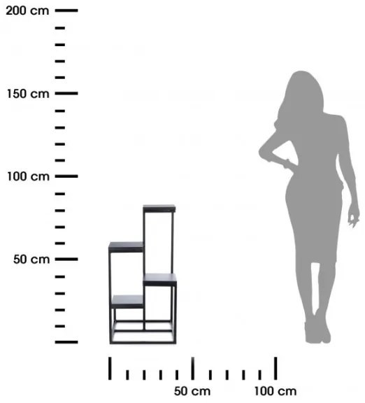 Portafiori KASKADA 79x40 nero