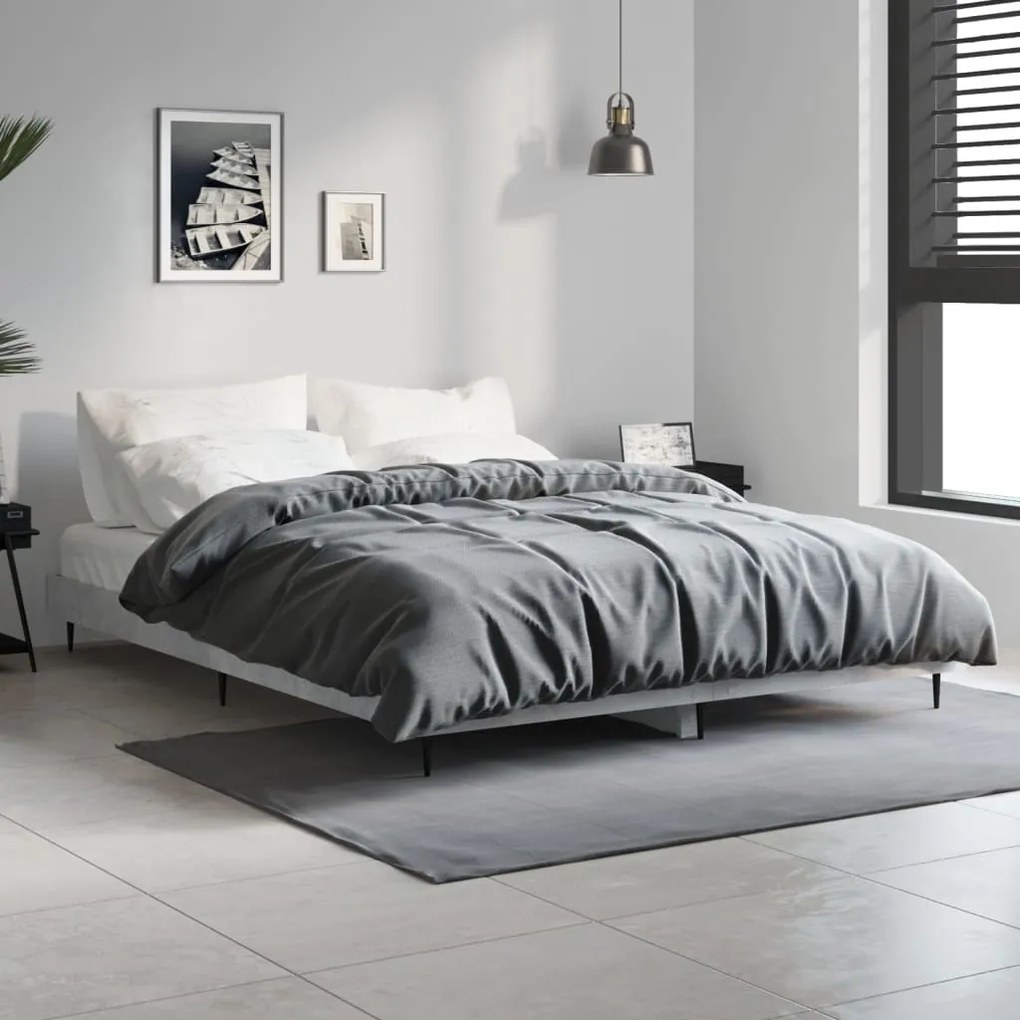 Giroletto grigio cemento 135x190 cm in legno multistrato