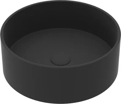 Lavabo da appoggio Kros tondo in ceramica nero piletta non inclusa