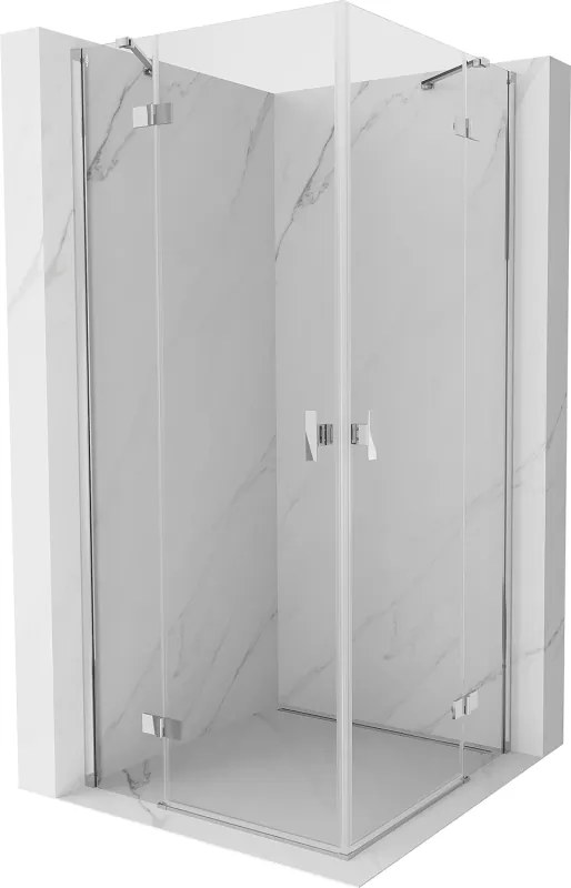 Mexen Mist-H Duo cabina doccia a battente 70 x 70 cm, trasparente, cromo - 8A5-070L-070P-01-00
