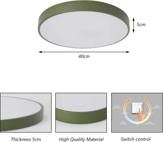 Brilagi - Plafoniera LED POOL LED/48W/230V 3000/4000/6000K 40 cm verde
