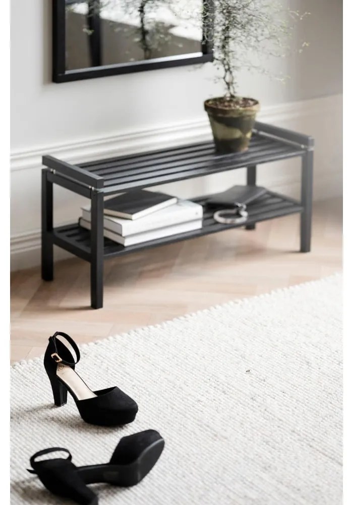 Scarpiera nera in rovere Ull Confetti - Rowico