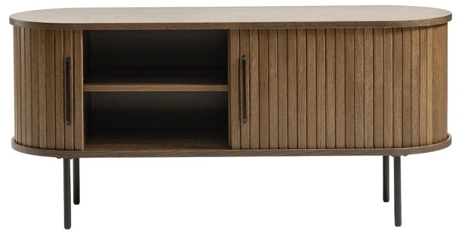 Tavolo TV marrone in rovere 120x56 cm Nola - Unique Furniture