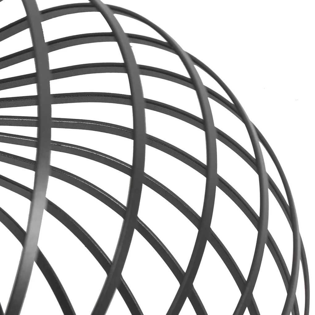 Lampada da soffitto intelligente nera 39 cm con Wi-Fi G95 - Johanna