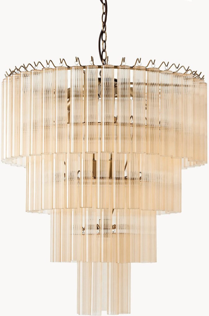 Lampadario grande in vetro Janae