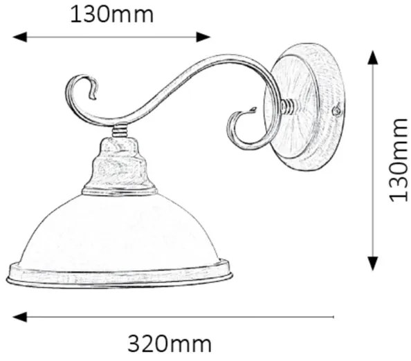 Rabalux 2751 - Applique ELISETT 1xE27/60W/230V