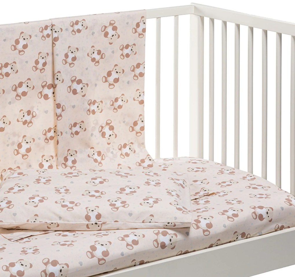 Lenzuola Orsacchiotti Baby Naturale in Cotone Caleffi Kids