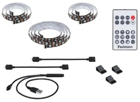 Paulmann 78880 - LED/3,5W RGB Striscia dimmerabile per TV 2m ZOLL 5V + +TC