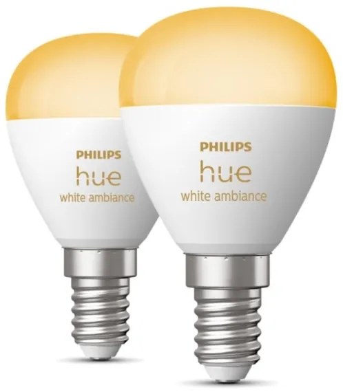 SET 2x Lampadina LED dimmerabile Philips Hue WHITE AMBIANCE P45 E14/5,1W/230V