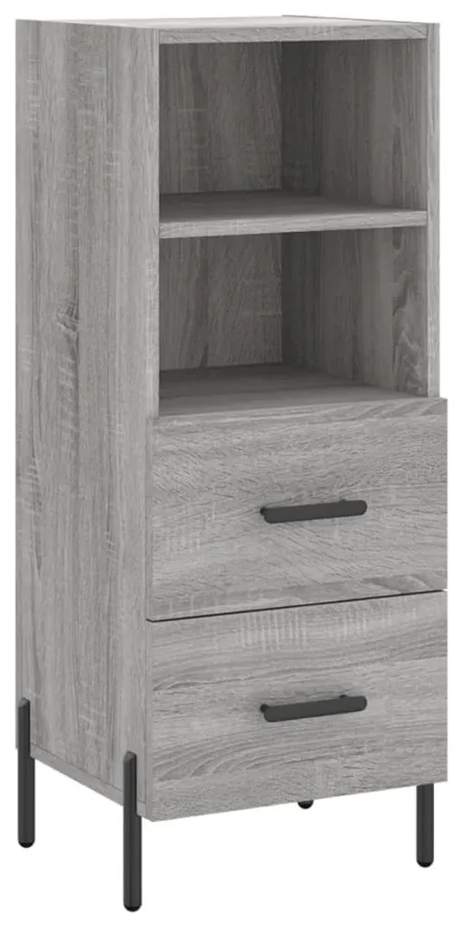 Credenza grigio sonoma 34,5x34x180 cm in legno multistrato