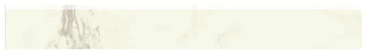 Piastrella battiscopa Statuario in monocottura smaltata bianco lucido L 80 x H 7.5 cm confezione da 8 ml