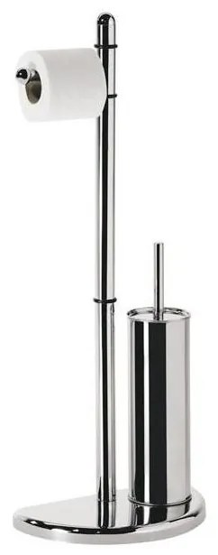 Gedy - Porta carta igienica e porta scopino HIBISCUS cromo lucido