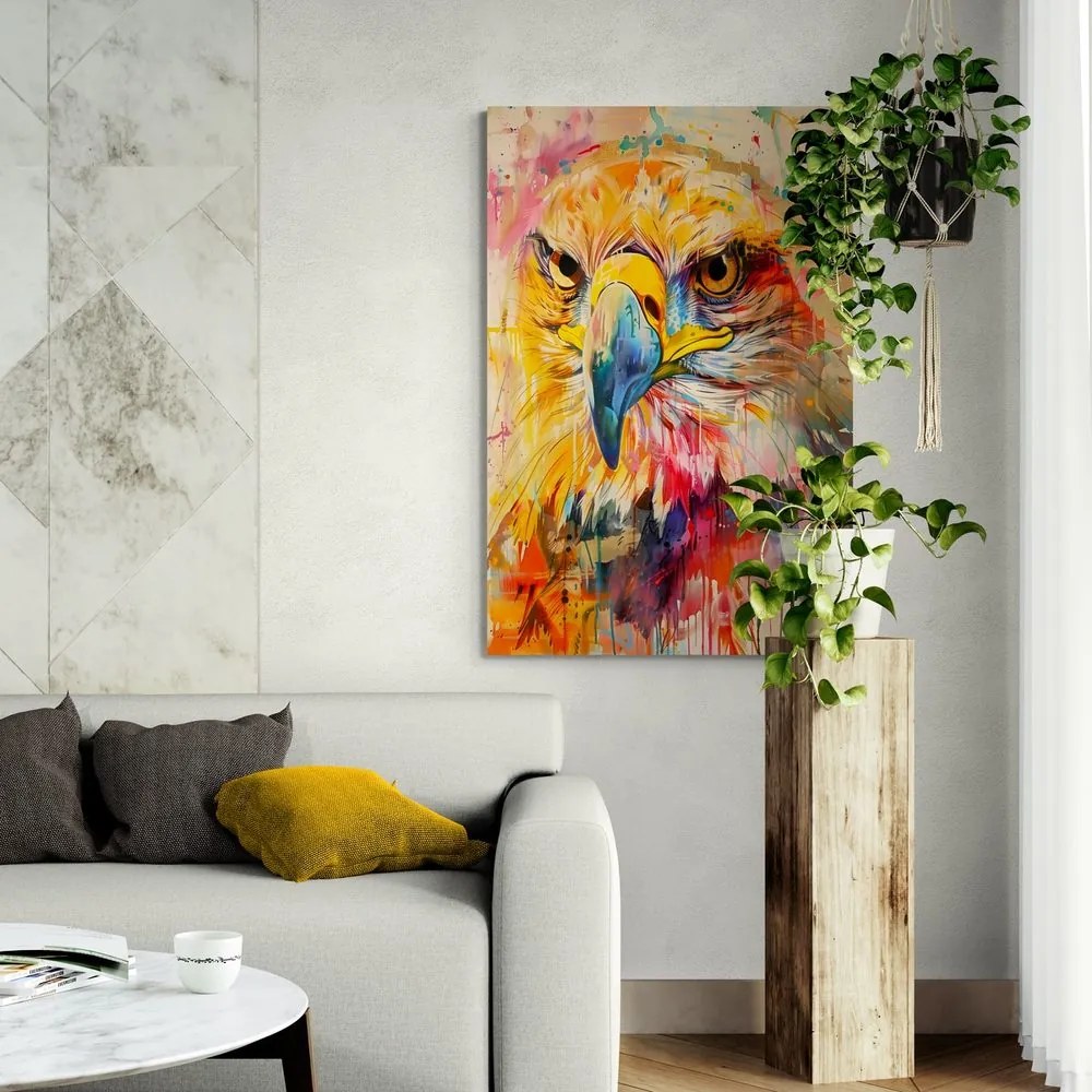 Stampa su tela – Aquila con imitazione di pittura