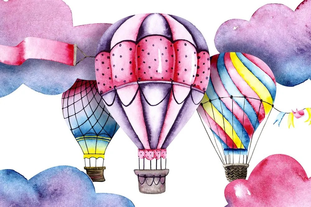 Quadro su tela – Palloncini ad acquerello