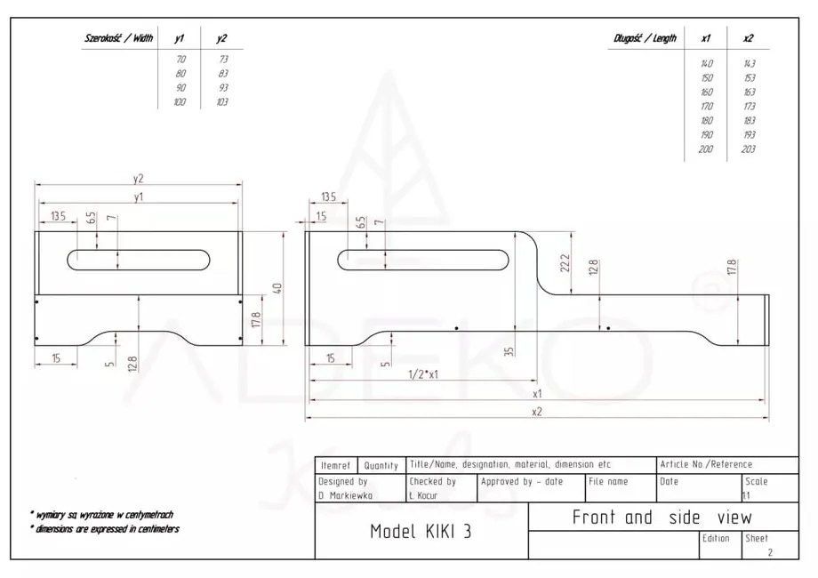 Letto per bambini 70x160 cm Kiki 3 - Adeko