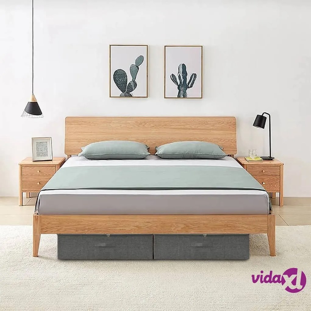 vidaXL Scatole Portaoggetti 2pz in Tessuto 70x40x18 cm Antracite