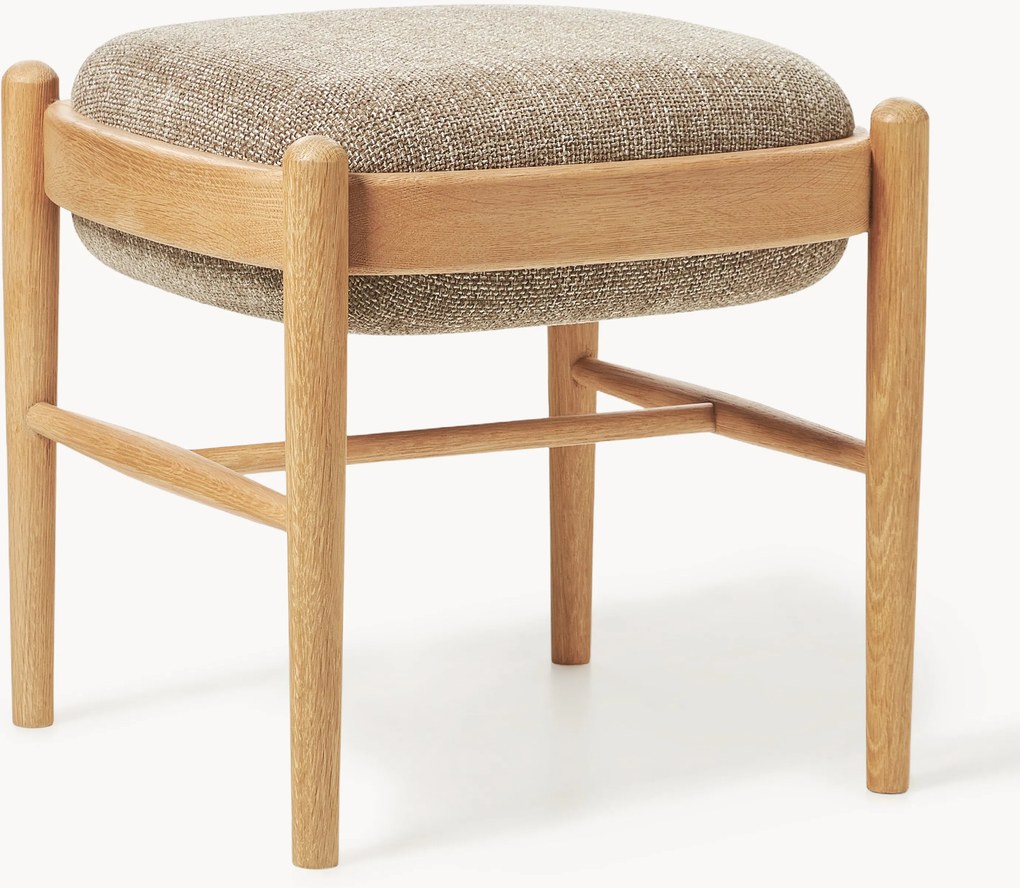 Pouf in legno di quercia Imara