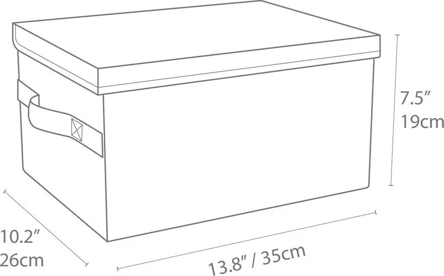 Scatola con coperchio blu in tessuto 35x26x19 cm Soft Storage – Bigso