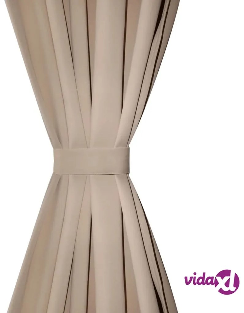 vidaXL Tende Oscuranti Nere 2 pz con Orlo Ribattuto 135 x 245 cm