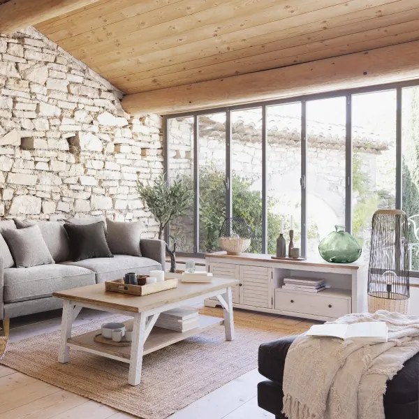 Atmosphera - Lampada da tavolo ANEA 1xE27/40W/230V rattan