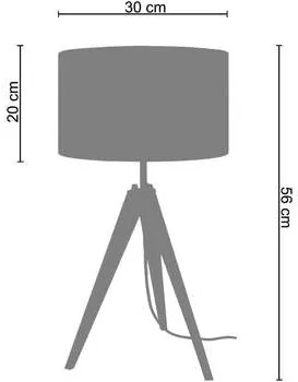 Tosel  Lampade d’ufficio lampada da comodino tondo legno scuro e crema  Tosel