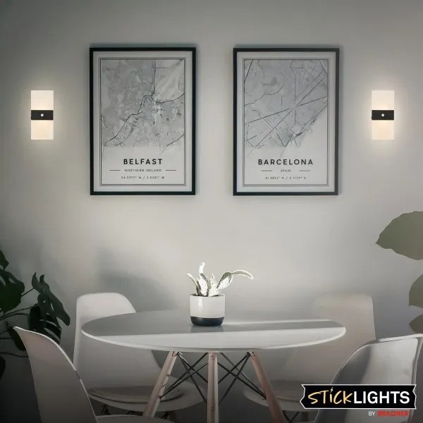 Briloner 3888015 - Lampada da parete ricaricabile LED con sensore AURA LED/2,5W/5V 1800 mAh nera