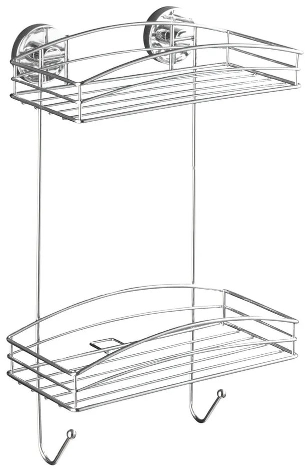 Scaffale autoportante a due piani, capacità di carico fino a 33 kg Vacuum-Loc - Wenko