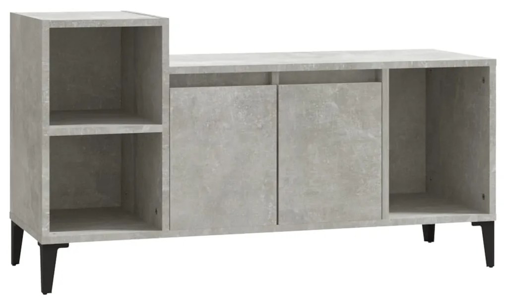 Mobile per tv grigio cemento 100x35x55 cm legno multistrato