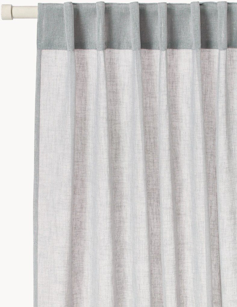 Set di 2 tende semitrasparenti con multibanda Ibiza, larg. 135 cm