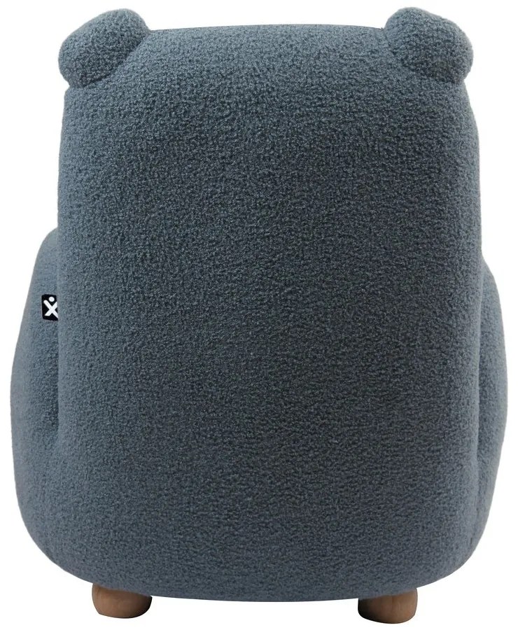 Poltrona per bambini blu con rivestimento in bouclé Rocky – Vipack