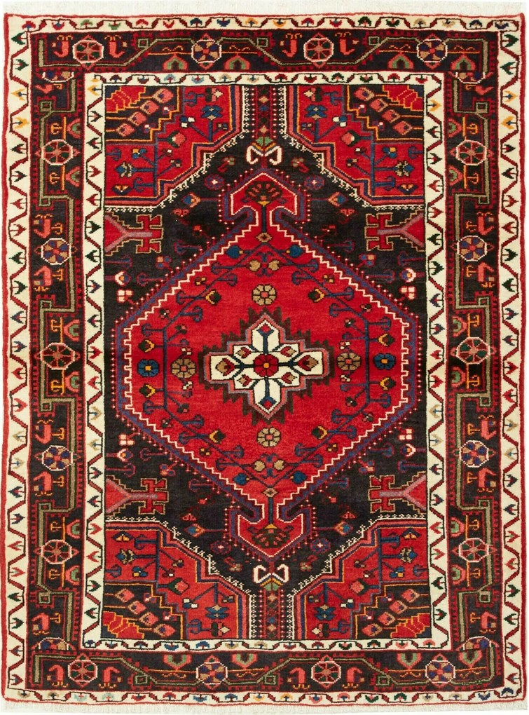 Hamedan Tappeto 100x140 (Iran) Annodato A Mano